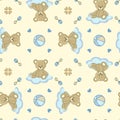 Seamless background teddy bear