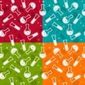 Seamless background - test tubes and flasks