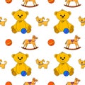 Seamless background, toys