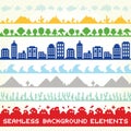 Seamless background vector location elements