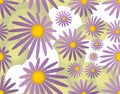 Seamless background with violet flowers