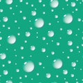 Seamless background of water drops on green surface Royalty Free Stock Photo