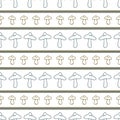 Seamless background webcap mushroom gender neutral pattern. Whimsical minimal earthy 2 tone color. kids nursery