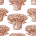 Seamless background of the wheat sheafs Royalty Free Stock Photo