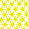 Seamless design Yellow sun design good for backgrounds Royalty Free Stock Photo