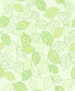 Seamless backgroung with green leaflets Royalty Free Stock Photo