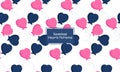 Seamless balloon hearts pattern