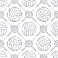 Seamless balls of yarn and knitting needles seamless background needlework vector illustration