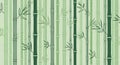 Seamless Bamboo Forest Pattern, Green Vertical Stalks with Leaves, Nature Texture Royalty Free Stock Photo