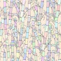 Seamless bamboo multicolored pattern. Endless funny texture of bamboo stems for children, fabrics, kitchen textiles and wallpaper Royalty Free Stock Photo