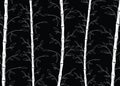 Seamless bamboo pattern background. Line art black and white decorative bamboo branches wallpaper Royalty Free Stock Photo