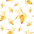 Seamless fruit pattern with banana