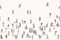 Seamless banner of tiny people