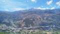 Seamless barbed wire combined with mountainous view in Letefoho, Timor-Leste. Royalty Free Stock Photo