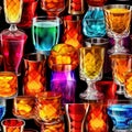 Seamless barware pattern 1 Royalty Free Stock Photo