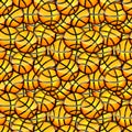 Seamless basketball glossy orange ball sticker texture Royalty Free Stock Photo
