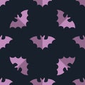 Seamless bat background tile halloween pattern