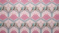 Seamless pastel batik textile pattern with geometric and floral motifs Royalty Free Stock Photo
