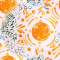 Seamless Batik Watercolor Pattern. Textile Paint