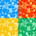 Seamless Beach Vector Pattern Royalty Free Stock Photo