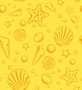 Seamless Beach Vector Pattern Royalty Free Stock Photo