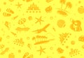 Seamless Beach Vector Pattern