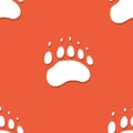 Seamless bear footprint pattern