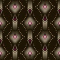 Seamless beautiful antique pattern ornament. Geometric background design. Vector repeating texture.