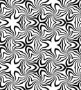 Seamless Beautiful Black Curls Pattern. Monochrome Geometric Abstract Background Royalty Free Stock Photo