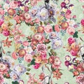 Seamless beautiful vintage floral pattern with abstract digital floral textures background pattern