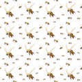 Seamless bees background