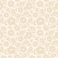 Seamless beige floral pattern.