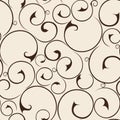 Seamless beige floral pattern. Vector illustration. Royalty Free Stock Photo