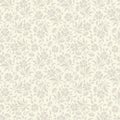 Seamless beige floral pattern. Vector illustration. Royalty Free Stock Photo