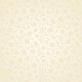 Seamless beige floral pattern. Vector illustration. Royalty Free Stock Photo