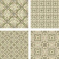 Seamless beige mosaic background set Royalty Free Stock Photo