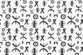 Seamless berber alphabet pattern, signs elements, vector illustration