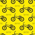 Seamless bicycle pattern. BMX bike. Royalty Free Stock Photo