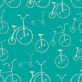 Seamless bicycles pattern. Bikes. Royalty Free Stock Photo