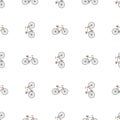 Seamless bicycles pattern. Stylish sporty print