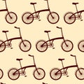 Seamless bicycles pattern