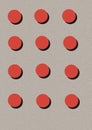 Polka dot seamless pattern for retro fabric with grungy shadow - Vector Illustration