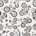 Seamless bike pattern