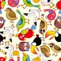 Seamless bird pattern