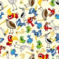 Seamless bird pattern