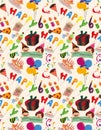 Seamless birthday pattern