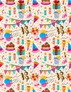 Seamless birthday pattern