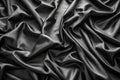 Seamless Black Crinkle Flow Fabric Texture Royalty Free Stock Photo