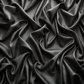 Seamless Black Crinkle Flow Fabric Texture Royalty Free Stock Photo