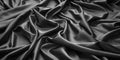 Seamless Black Crinkle Flow Fabric Texture Royalty Free Stock Photo